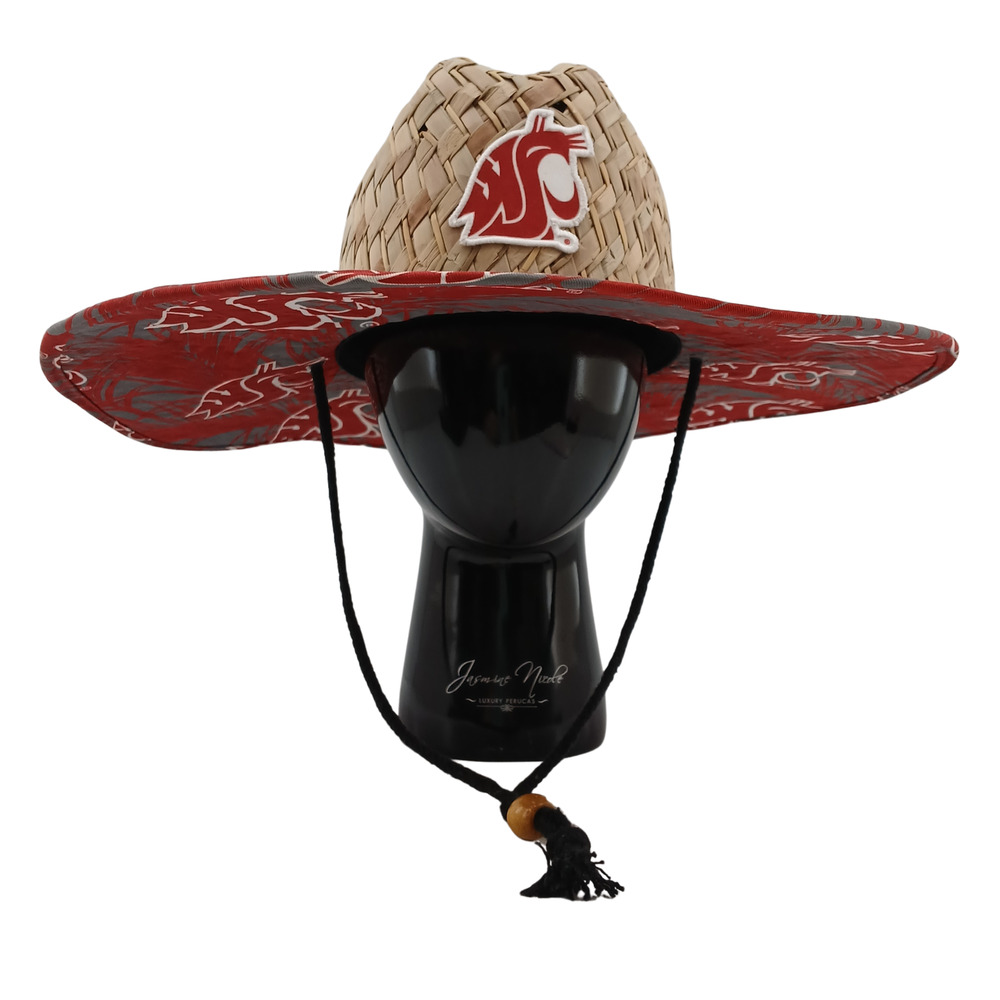Washington State Cougars NCAA Floral Straw Hat NFS Game Hat Football - Picture 3 of 13